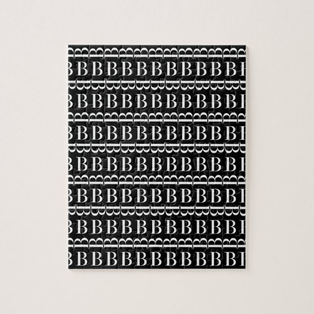 Monogram Initial Letter B Jigsaw Puzzle (Vertical)