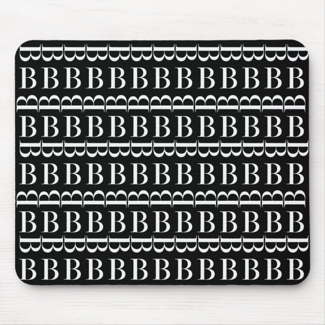 Monogram Initial Letter B Mouse Pad (Front)