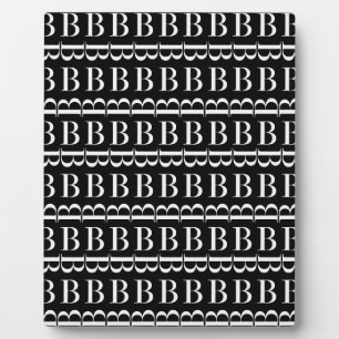 Monogram Initial Letter B Plaque