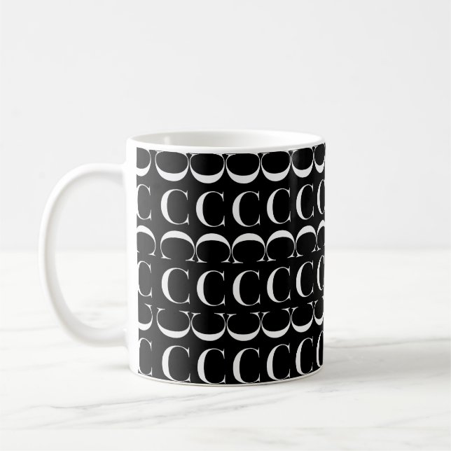 Monogram Initial Letter C Coffee Mug (Left)