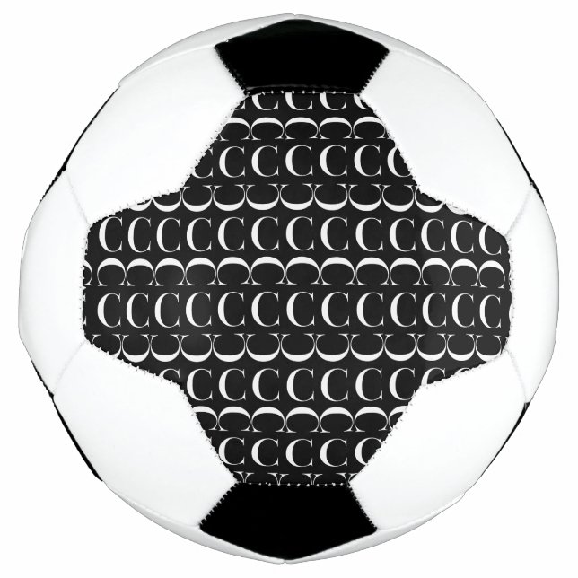 Monogram Initial Letter C Soccer Ball (Front)