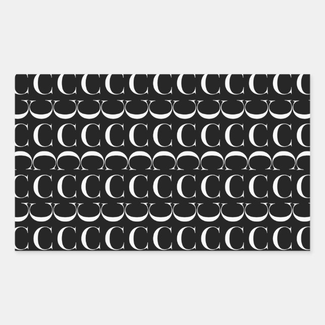 Monogram Initial Letter C Sticker (Front)