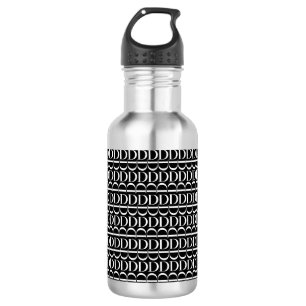 Monogram Initial Letter D 532 Ml Water Bottle