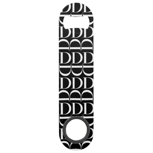 Monogram Initial Letter D Bar Key (Front)