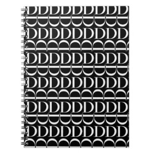 Monogram Initial Letter D Notebook