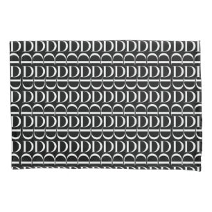 Monogram Initial Letter D Pillowcase
