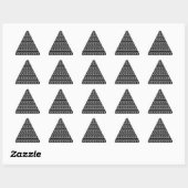 Monogram Initial Letter D Triangle Sticker (Sheet)