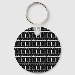 Monogram Initial Letter E Keychain