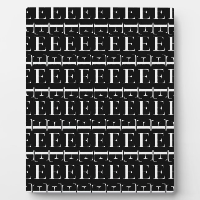 Monogram Initial Letter E Plaque (Front)