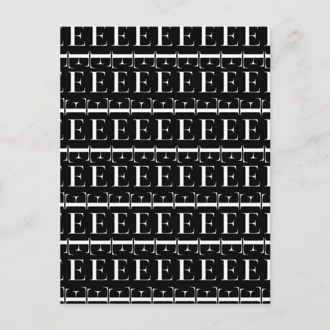 Monogram Initial Letter E Postcard (Front)