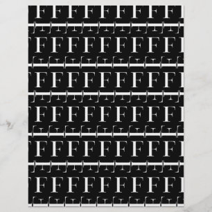 Monogram Initial Letter F