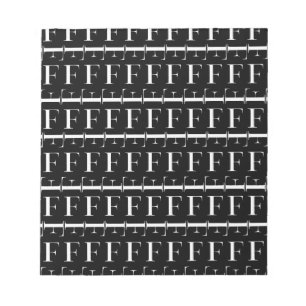Monogram Initial Letter F Notepad