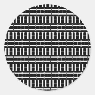 Monogram Initial Letter H Classic Round Sticker