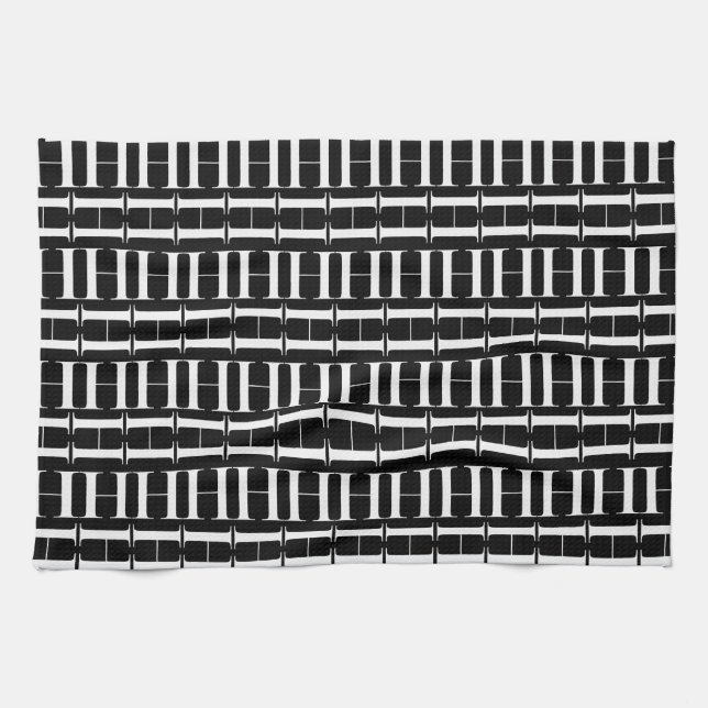 Monogram Initial Letter H Kitchen Towel (Horizontal)