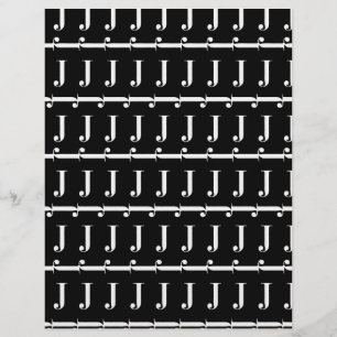 Monogram Initial Letter J
