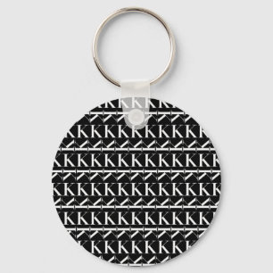 Monogram Initial Letter K, Choose Background Keychain