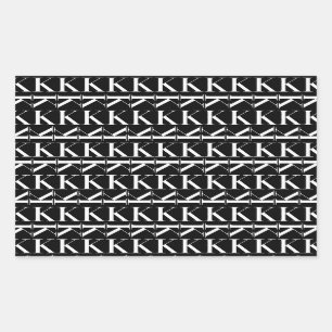 Monogram Initial Letter K Sticker