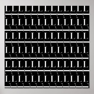 Monogram Initial Letter L, Choose Background Poster