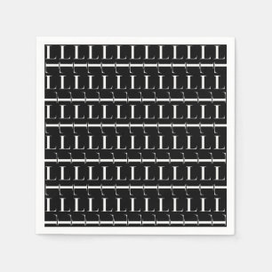 Monogram Initial Letter L Napkin