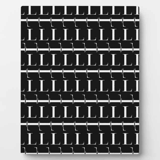 Monogram Initial Letter L Plaque (Front)