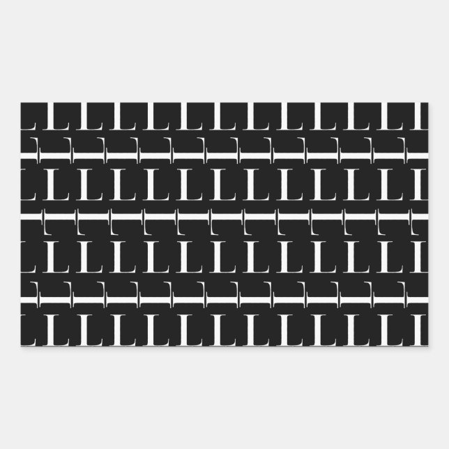 Monogram Initial Letter L Sticker (Front)