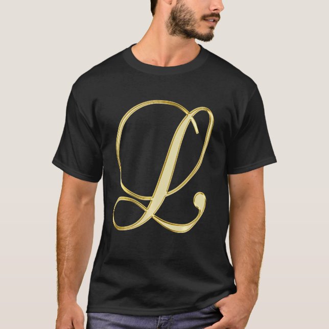 Monogram Initial Letter L T-Shirt (Front)