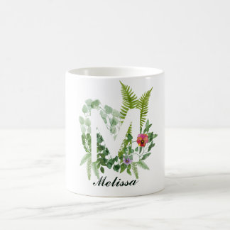 Monogram Initial Letter M | Modern Custom Name Coffee Mug