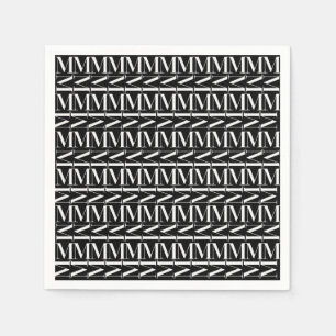 Monogram Initial Letter M Napkin