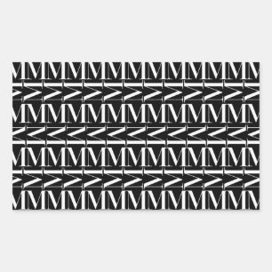 Monogram Initial Letter M Sticker