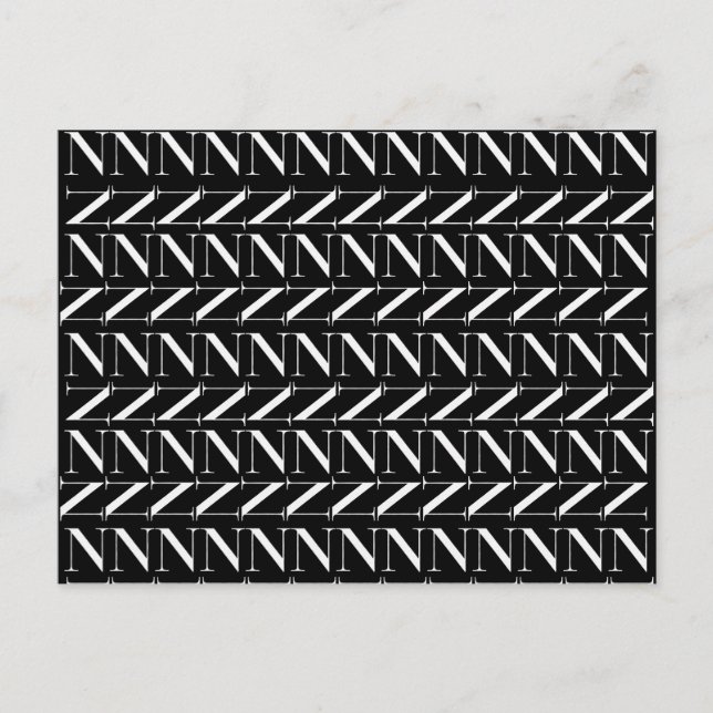 Monogram Initial Letter N Postcard (Front)