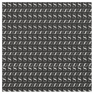 Monogram Initial Letter S Fabric