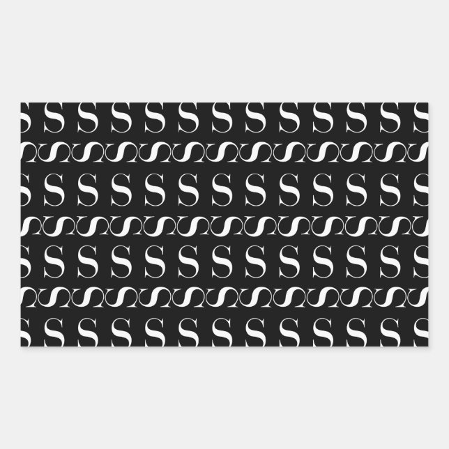 Monogram Initial Letter S Sticker (Front)