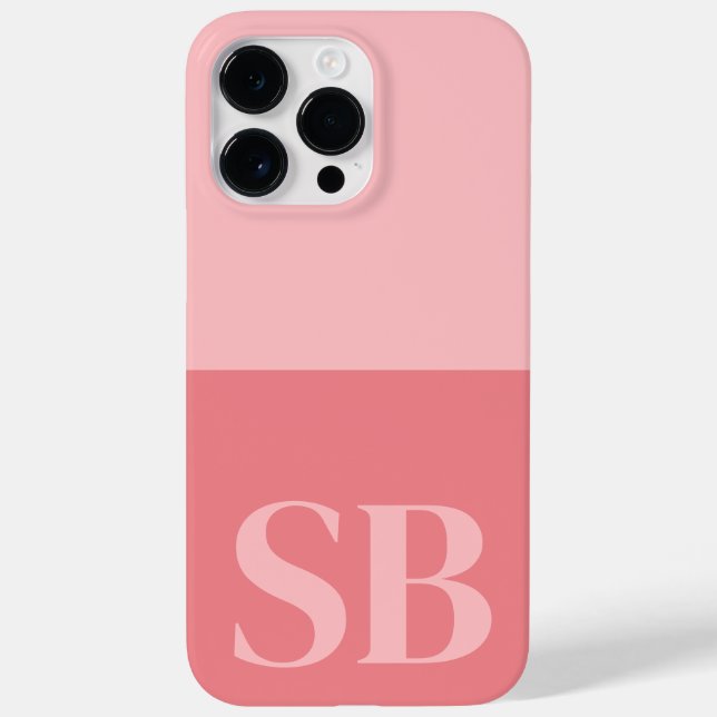Monogram Initial Minimalist Stylish Case-Mate iPho iPhone Case (Back)