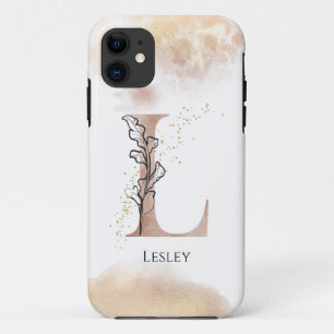 Monogram Initial Modern Letter L Boho Personalized iPhone 11 Case