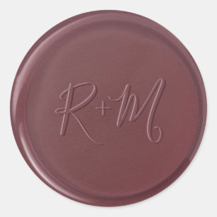 Monogram Initial Mulberry Wax Seal Sticker