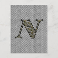 Monogram Initial N Hydrangea Flowers