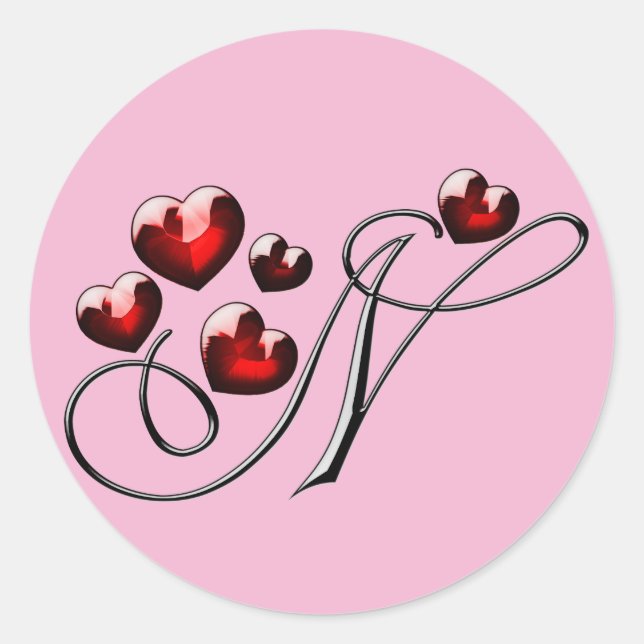monogram initial N stickers (Front)