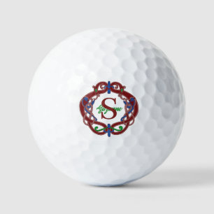 Monogram Initial Name Celtic Design Personalized Golf Balls