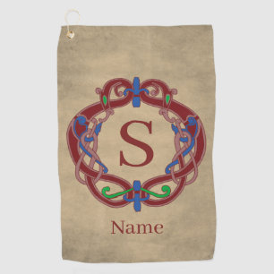 Monogram Initial Name Celtic Design Personalized Golf Towel