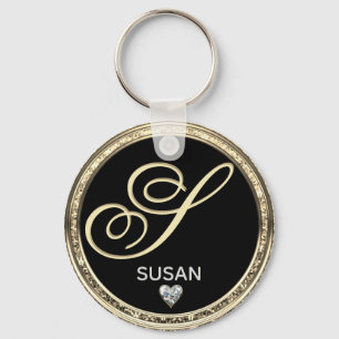 Monogram Initial Name Keychain