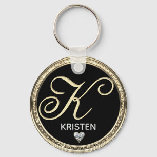 Monogram Initial Name Keychain