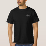 Monogram Initial Name Mens Modern Template T-Shirt<br><div class="desc">Personalized Monogram Initial Letter Name Template Elegant Trendy Men's Black Value T-Shirt.</div>