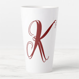 Monogram Initial Name Script Minimal Wedding Gift Latte Mug