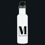 Monogram Initial Name Simple 710 Ml Water Bottle<br><div class="desc">Modern typography minimalist monogram initial name design which can be changed to personalize.</div>