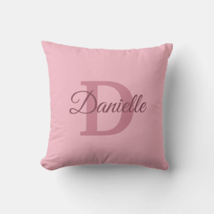 Monogram Initial Name Template D Typography Throw Pillow