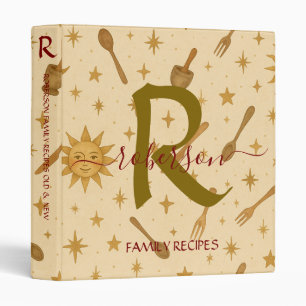 Monogram Initial & Name Witchy Recipe Binder