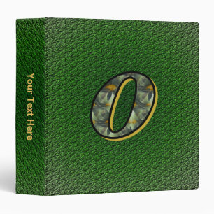 Monogram Initial O Daisies Art Personalized Binder