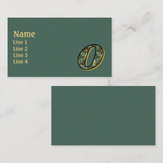 Monogram Initial O Daisies Floral Art Business Card