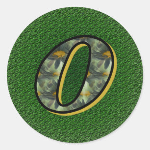 Monogram Initial O Daisies Flower Art Classic Round Sticker