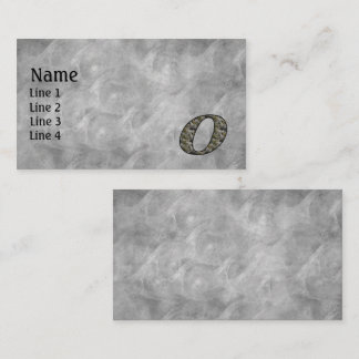 Monogram Initial O Hydrangea Flowers Business Card